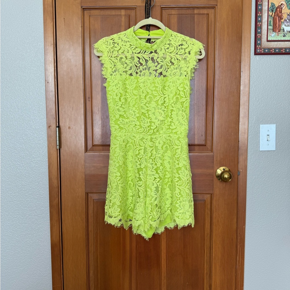 Alexis Elegant Neon Lace St Lucia Romper